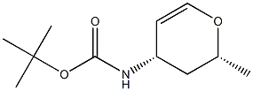 Carbamic acid, [(2R,4S)-3,4-dihydro-2-methyl-2H-pyran-4-yl]-, 1,1- Struktur