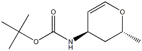Carbamic acid, [(2R,4R)-3,4-dihydro-2-methyl-2H-pyran-4-yl]-, 1,1- Struktur
