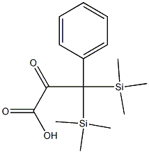 β,β-Bis(trimethylsilyl)-α-oxobenzenepropionic acid Structure