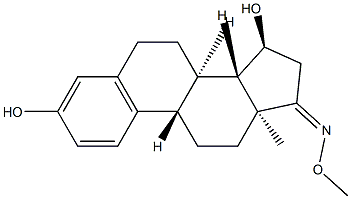 3,15α-Dihydroxy-1,3,5(10)-estratrien-17-one O-methyl oxime Structure