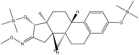 3,17β-ビス(トリメチルシロキシ)-1,3,5(10)-エストラトリエン-16-オンO-メチルオキシム 化学構造式