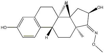 3,16α-Dihydroxy-1,3,5(10)-estratrien-17-one O-methyl oxime Structure