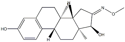 3,17α-Dihydroxy-1,3,5(10)-estratrien-16-one O-methyl oxime Structure