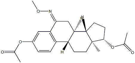 3,17β-Bis(acetyloxy)-6-(methoxyimino)-1,3,5(10)-estratriene Structure