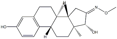 3,17β-Dihydroxy-1,3,5(10)-estratrien-16-one O-methyl oxime Structure