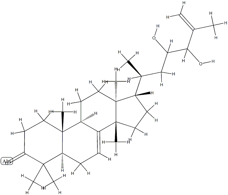 (20S)-23,24-Dihydroxytirucalla-7,25-dien-3-one,6985-31-5,结构式