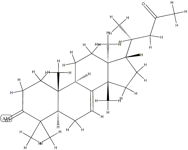 (13α,14β,17α)-4,4,14-Trimethyl-5α-chol-7-ene-3,23-dione Structure
