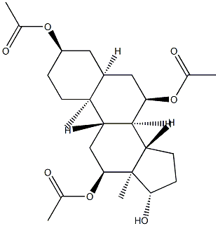 5β-Androstane-3α,7α,12α,17β-tetrol 3,7,12-triacetate Structure