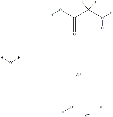 四氯甘氨酸铝锆,69899-87-2,结构式