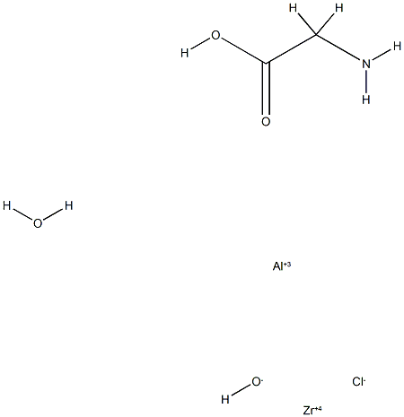 Four chloro glycine aluminum zirconium Structure