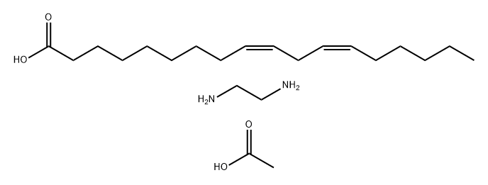 9,12-Octadecadienoic acid (9Z,12Z)-, dimer, polymer with 1,2-ethanediamine, acetate Struktur
