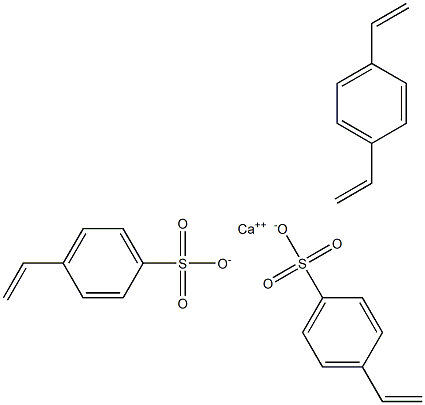 4-乙烯基苯磺酸钙与1,4-二乙烯基苯的共聚物, 69943-73-3, 结构式