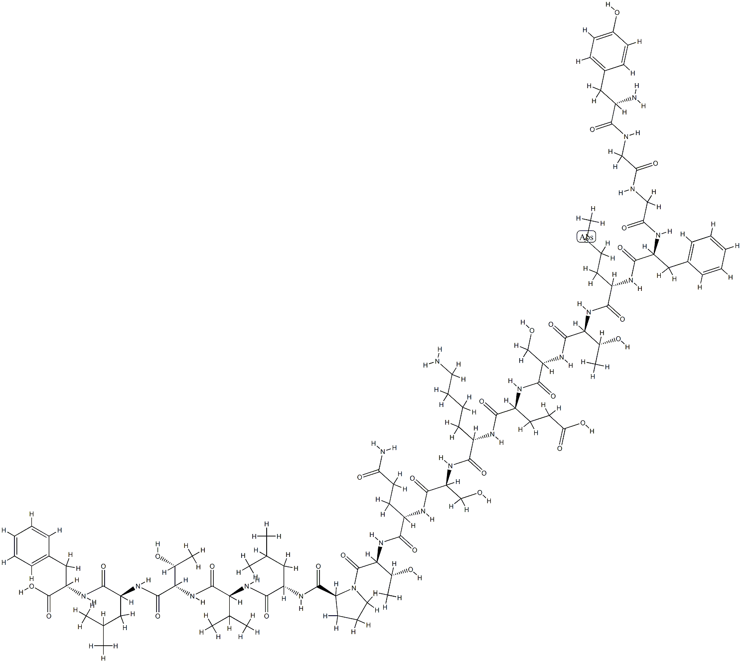beta-endorphin (1-18) Structure