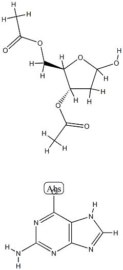 2-AMino-6-chloropurine-3',5'-di-O-acetyl-2'-deoxyriboside Structure
