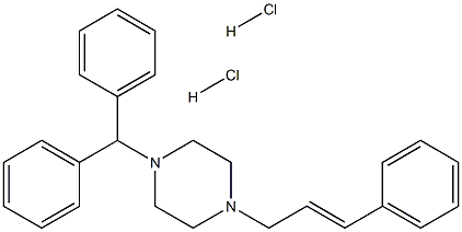 シンナリジン二塩酸塩 化学構造式