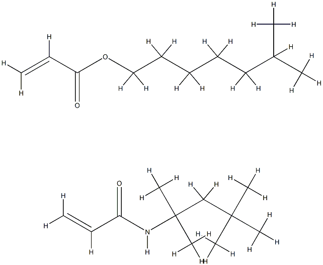 2-Propenoic acid, isooctyl ester, polymer with N-(1,1,3,3-tetramethylbutyl)-2-propenamide 化学構造式