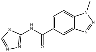 1H-Benzotriazole-5-carboxamide,1-methyl-N-1,3,4-thiadiazol-2-yl-(9CI) Struktur