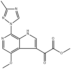 -2-(4-甲氧基-7-(3-甲基-1H-1,2,4-三唑-1-基)-1H-吡咯并[2,3-C]吡啶 结构式