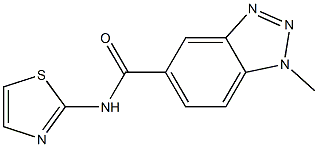 1H-Benzotriazole-5-carboxamide,1-methyl-N-2-thiazolyl-(9CI) Struktur