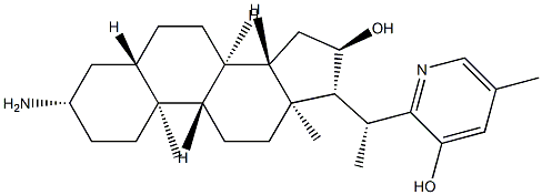 (20R)-3β-Amino-16,28-seco-5α-solanida-22,24,26(28)-triene-16α,23-diol Struktur