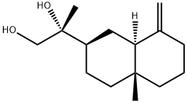 (R)-2-[(2R,8aβ)-4aα-Methyl-8-methylenedecalin-2α-yl]-1,2-propanediol Struktur