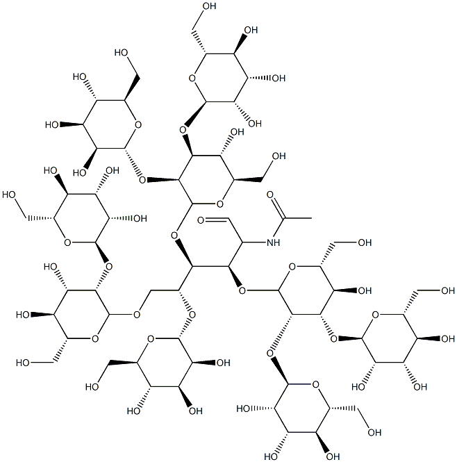 mannosyl(9)-N-acetylglucosamine Structure