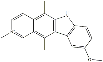 9-methoxy-N(2)-methylellipticinium Structure