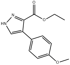 1H-Pyrazole-3-carboxylic acid, 4-(4-Methoxyphenyl)-, ethyl ester Structure