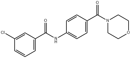 3-chloro-N-[4-(morpholin-4-ylcarbonyl)phenyl]benzamide Struktur