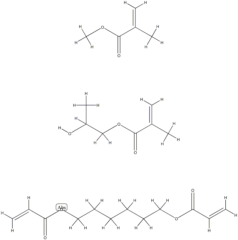 2-Propenoic acid, 2-methyl-, methyl ester, polymer with 1,6-hexanediyl di-2-propenoate and 1,2-propanediol mono(2-methyl-2-propenoate) Structure