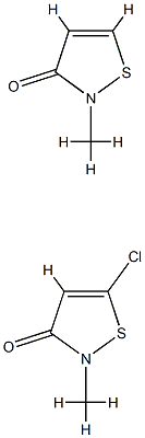 5-Chloro-2-methyl-3(2H)-isothiazolone, mixt. with 2-methyl-3(2H)-isothiazolone Structure