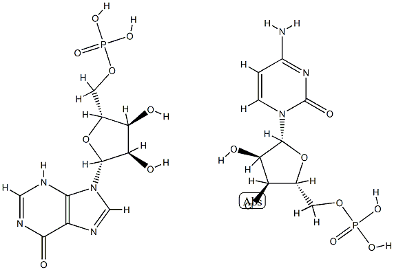 poly(2'-chloro-2'-deoxyinosinic acid).polycytidylic acid 结构式