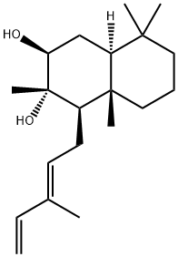 (1R,2S,4aα)-デカヒドロ-2,5,5,8aβ-テトラメチル-1β-[(E)-3-メチルペンタ-2,4-ジエニル]-2α,3β-ナフタレンジオール 化学構造式