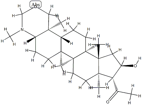 (3α,4β)-16α-Hydroxy-2',3,3',4-tetrahydro-3',4,14-trimethyl-9β,19-cyclo-6'H-5α-pregn-3-eno[3,4-d][1,3]oxazin-20-one Struktur