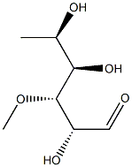 6-Deoxy-3-O-methyl-D-allose Struktur