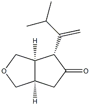 1H-Cyclopenta[c]furan-5(3H)-one,tetrahydro-4-(2-methyl-1-methylenepropyl)-,(3aR,4R,6aR)-rel-(9CI) Struktur