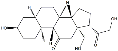 18-hydroxy-11-dehydrotetrahydrocorticosterone Struktur
