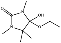 2-Imidazolidinone,4-ethoxy-4-hydroxy-1,3,5,5-tetramethyl-(9CI) Structure