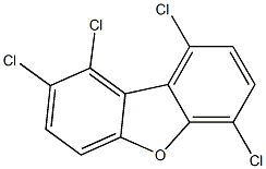 1,2,6,9-Tetrachlorodibenzofuran Structure