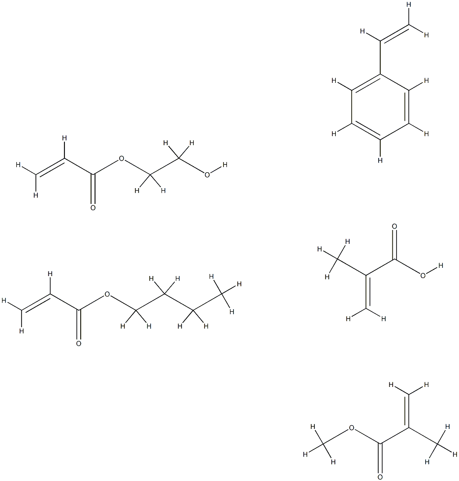 70677-00-8 2-Propenoic acid, 2-methyl-, polymer with butyl 2-propenoate, ethenylbenzene, 2-hydroxyethyl 2-propenoate and methyl 2-methyl-2-propenoate