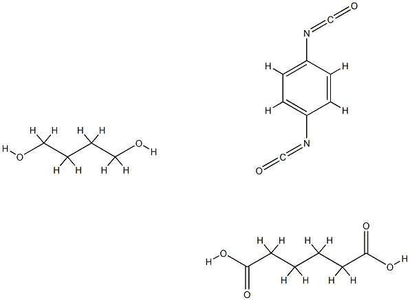 己二酸与1,4-丁二醇和1,4-二异氰酸根合苯的聚合物,70714-86-2,结构式