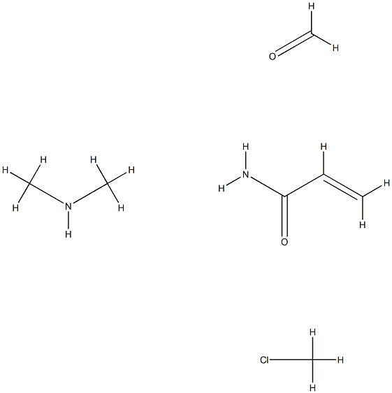 2-Propenamide, homopolymer, reaction products with chloromethane, dimethylamine and formaldehyde Struktur