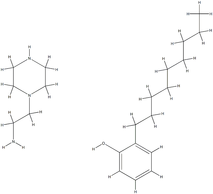 ノニルフェノール/1-ピペラジンエタンアミン,(1:1) 化学構造式