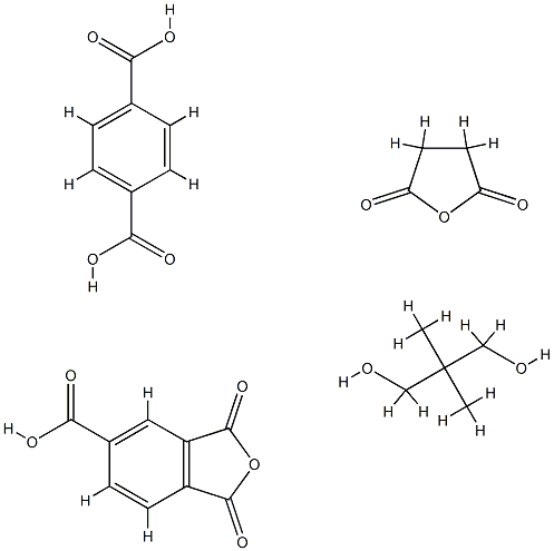 1,4-Benzenedicarboxylic acid, polymer with 1,3-dihydro-1,3-dioxo-5-isobenzofurancarboxylic acid, dihydro-2,5-furandione and 2,2-dimethyl-1,3-propanediol Structure