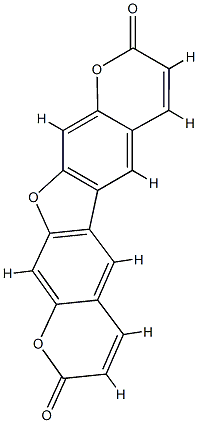 2H,9H-Furo[3,2-g:4,5-g']bis[1]benzopyran-2,9-dione 结构式