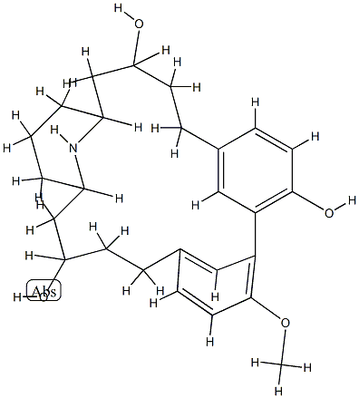 (±)-リトラニジン 化学構造式
