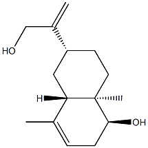 (2R)-1,2β,3,4,4a,5,6,8aβ-Octahydro-5β-hydroxy-4aα,8-dimethyl-β-methylene-2-naphthaleneethanol Struktur