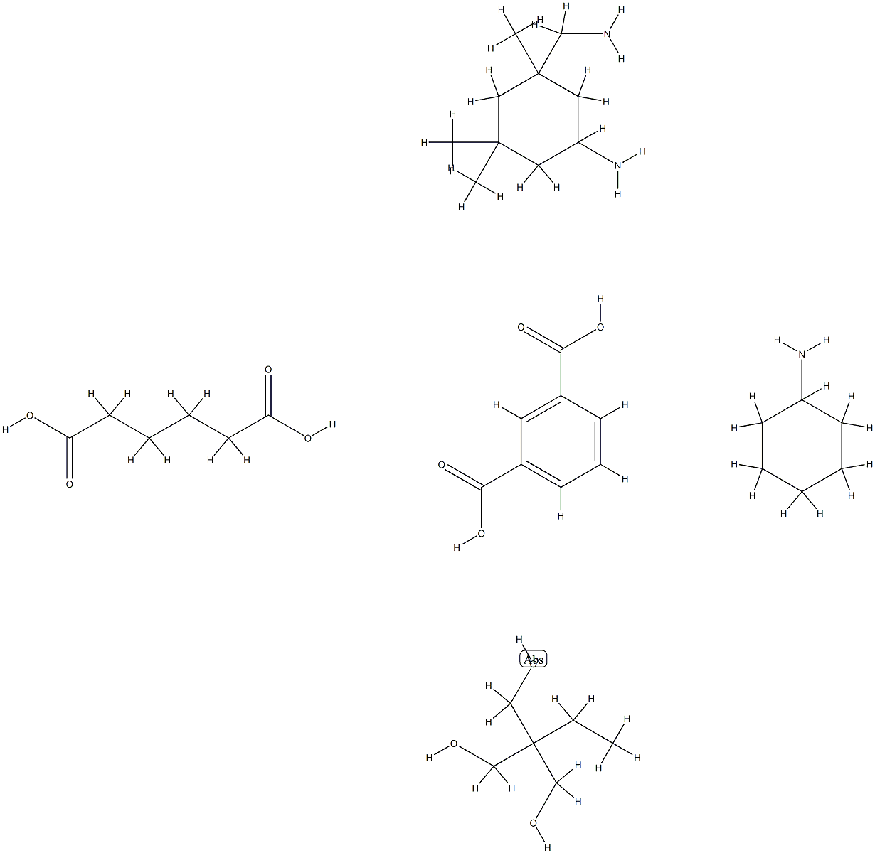 1,3-Benzenedicarboxylic acid, polymer with 5-amino-1,3,3-trimethylcyclohexanemethanamine, 2-ethyl-2-(hydroxymethyl)-1,3-propanediol and hexanedioic acid, cyclohexylamine-modified|