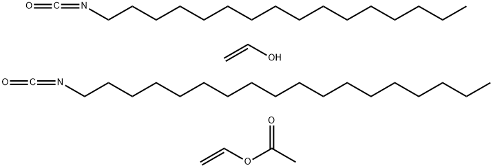 乙酸乙烯酯与乙烯醇的聚合物与1-异氰酸根合十六烷和1-异氰酸根合十八烷的反应产物, 70892-21-6, 结构式