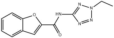 2-Benzofurancarboxamide,N-(2-ethyl-2H-tetrazol-5-yl)-(9CI) Struktur